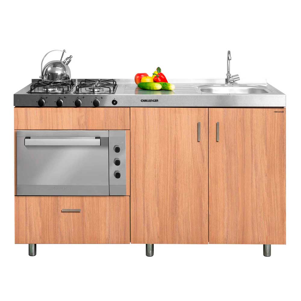 Mueble base de cocina 2 puertas 1 cajón espacio para horno medio formato 1,5 M Amber SA 24150 MBH Challenger