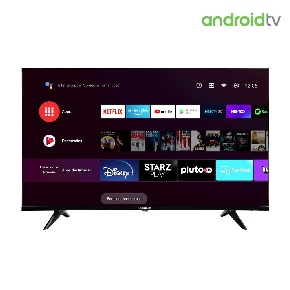 Televisor 43 Pulgadas Challenger Android TV FHD Smart TV Bluetooth