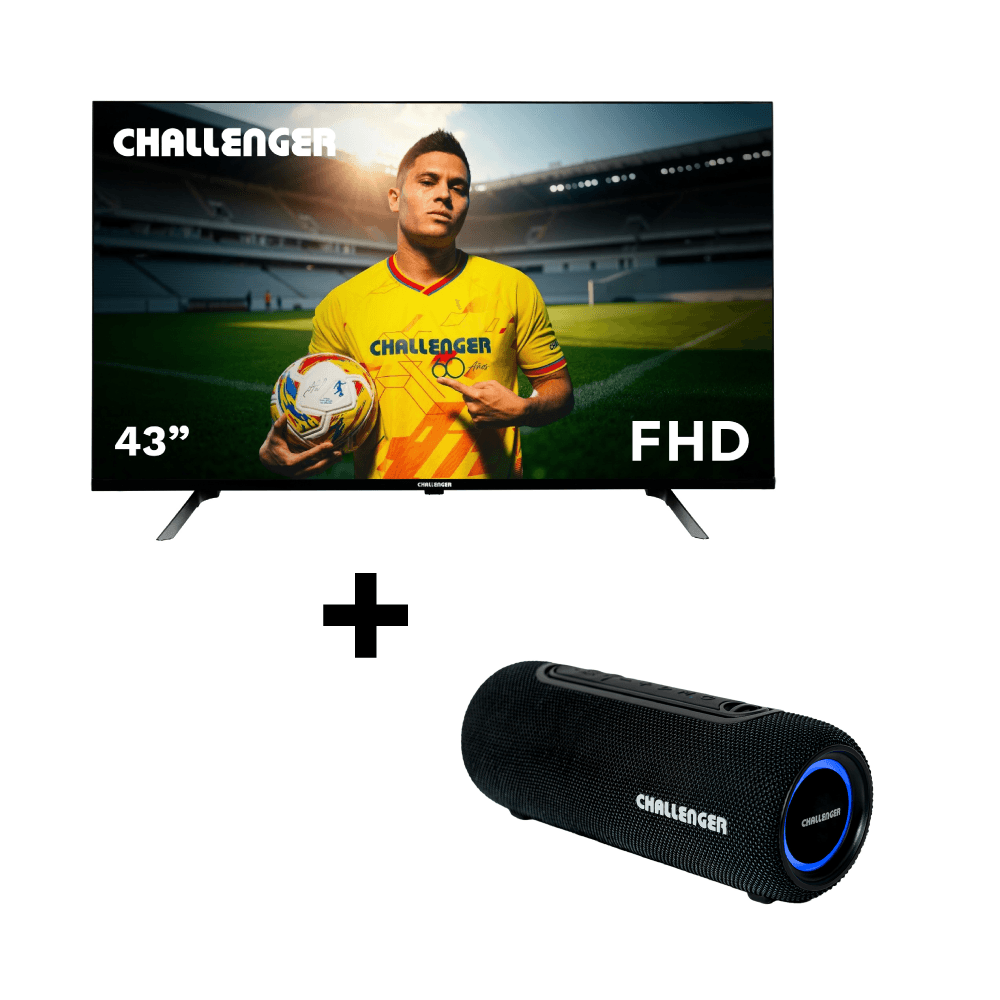 Combo TV 43" CHALLENGER 43KG90 Google Tv + Parlante 10W-SC10
